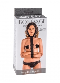 Ошейник с длинной лентой и наручниками Strap Bondage Kit One Size - Lola Games - купить с доставкой в Волгограде