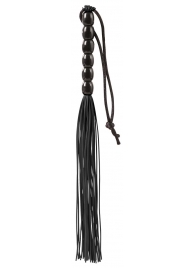 Чёрная мини-плеть из резины Rubber Mini Whip - 22 см. - Blush Novelties - купить с доставкой в Волгограде