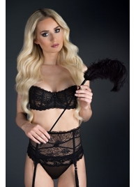 Стек с большим чёрным пером Large Feather Tickler - 65 см. - Blush Novelties - купить с доставкой в Волгограде