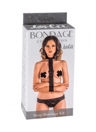 Ошейник с длинной лентой и наручниками Strap Bondage Kit Plus Size - Lola Games - купить с доставкой в Волгограде
