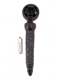 Черная вибронасадка с анальным стимулятором - ToyFa - в Волгограде купить с доставкой