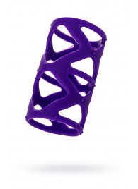 Фиолетовая насадка-сетка на пенис - 7,5 см. - A-toys - в Волгограде купить с доставкой
