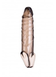 Дымчатая фаллическая насадка с подхватом и закрытой головкой - 16,2 см. - ToyFa - в Волгограде купить с доставкой