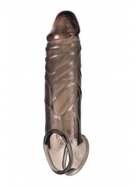 Дымчатая фаллическая насадка с подхватом и закрытой головкой - 16,2 см. - ToyFa - в Волгограде купить с доставкой