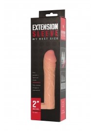 Телесная насадка-удлинитель Extension sleeve с подхватом - 17 см. - Sitabella - в Волгограде купить с доставкой
