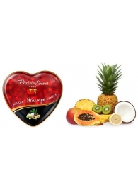 Массажная свеча с ароматом экзотических фруктов Bougie Massage Candle - 35 мл. - Plaisir Secret - купить с доставкой в Волгограде