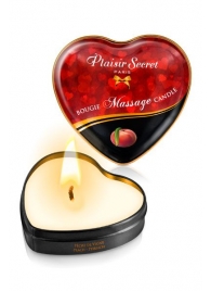 Массажная свеча с ароматом персика Bougie Massage Candle - 35 мл. - Plaisir Secret - купить с доставкой в Волгограде