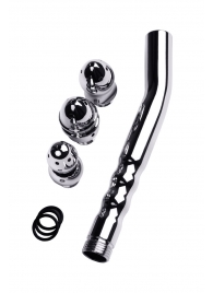 Металлический анальный душ с тремя насадками - ToyFa - купить с доставкой в Волгограде