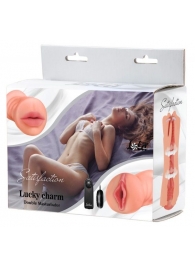Двусторонний мастурбатор с вибропулей Satisfaction Lucky charm - Lola Games - в Волгограде купить с доставкой