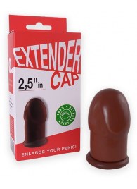 Коричневый латексный удлинитель пениса 2.5 in - Sitabella - в Волгограде купить с доставкой