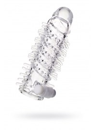 Насадка на пенис TOYFA A-Toys с вибропулей и шипами - 13,4 см. - A-toys - в Волгограде купить с доставкой