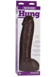 Большая насадка для трусиков Vac-U-Lock Realistic Hung - 31,7 см. - Doc Johnson - купить с доставкой в Волгограде