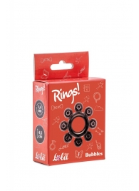 Чёрное эрекционное кольцо Rings Bubbles - Lola Games - в Волгограде купить с доставкой