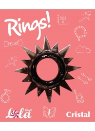 Чёрное эрекционное кольцо Rings Cristal - Lola Games - в Волгограде купить с доставкой