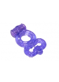 Фиолетовое эрекционное кольцо Rings Treadle с подхватом - Lola Games - в Волгограде купить с доставкой