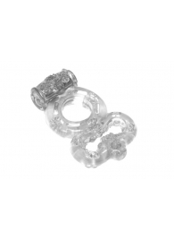 Прозрачное эрекционное кольцо Rings Treadle с подхватом - Lola Games - в Волгограде купить с доставкой