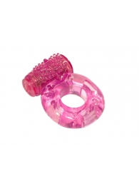 Розовое эрекционное кольцо с вибрацией Rings Axle-pin - Lola Games - в Волгограде купить с доставкой