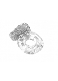 Прозрачное эрекционное кольцо с вибрацией Rings Axle-pin - Lola Games - в Волгограде купить с доставкой
