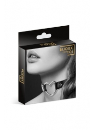 Чёрный чокер с кольцом в форме сердца - Bijoux Pour Toi - купить с доставкой в Волгограде