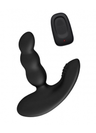 Черный силиконовый стимулятор простаты Levett Nitoc с пультом ДУ - Levett - в Волгограде купить с доставкой