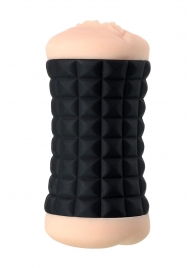 Двухсторонний мастурбатор JOS JANICE в черном цилиндре - JOS - в Волгограде купить с доставкой