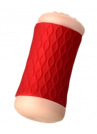 Двухсторонний мастурбатор JOS  NADIN в красном цилиндре - JOS - в Волгограде купить с доставкой