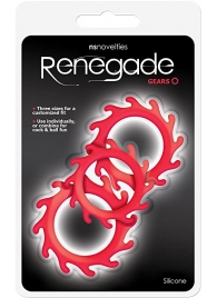 Набор из 3 красных эрекционных колец Renegade Gears - NS Novelties - в Волгограде купить с доставкой