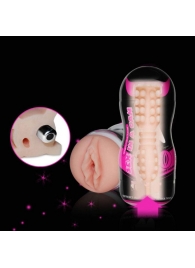 Мастурбатор-вагина Sex In A Can Vibra Vagina Tunnel - Lovetoy - в Волгограде купить с доставкой