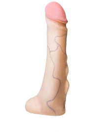 Реалистичная насадка с мошонкой REAL Standard - 18 см. - LOVETOY (А-Полимер) - купить с доставкой в Волгограде