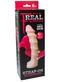 Насадка REAL Standard со спиралевидным узором - 19 см. - LOVETOY (А-Полимер) - купить с доставкой в Волгограде