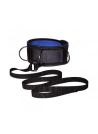 Чёрно-синий неопреновый ошейник с поводком - Sitabella - купить с доставкой в Волгограде