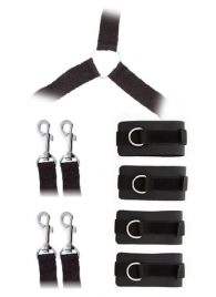 Комплект наручников и поножей LUXURIOUS BED RESTRAINT CUFF SET - Blush Novelties - купить с доставкой в Волгограде