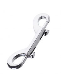 Серебристый двухсторонний карабин TOYFA Metal - ToyFa - купить с доставкой в Волгограде