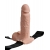 Телесный перезаряжаемый вибрострапон 7  Hollow Rechargeable Strap-on with Balls - 20,3 см. - Pipedream - купить с доставкой в Волгограде