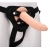 Телесный страпон на черных трусиках STRAP ON REAL DILDO - 20 см. - Dream Toys - купить с доставкой в Волгограде