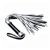 Серебристая плетка Struggle My Flogger с черной ручкой - 45 см. - Lovetoy - купить с доставкой в Волгограде