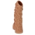 Телесная насадка с венками и открытой головкой Nude Sleeve L - 14 см. - KOKOS - в Волгограде купить с доставкой