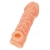 Телесная закрытая насадка с венками Cock Sleeve Size L - 17,6 см. - KOKOS - в Волгограде купить с доставкой