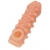 Телесная закрытая насадка с шариками Cock Sleeve Size L - 17,6 см. - KOKOS - в Волгограде купить с доставкой