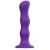 Фиолетовая насадка Strap-On-Me Dildo Geisha Balls size XL - Strap-on-me - купить с доставкой в Волгограде