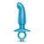 Голубая анальная пробка для массажа простаты Hither Silicone Prostate Plug - 14,3 см. - b-Vibe - в Волгограде купить с доставкой