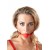 Силиконовый кляп-шар на чёрных ремешках Red Gag silicone - Orion - купить с доставкой в Волгограде