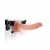 Телесный полый страпон с вибрацией Vibrating Hollow Strap-On with Balls - 24 см. - Pipedream - купить с доставкой в Волгограде