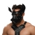 Черная кожаная маска «Собака» - Crazy Handmade - купить с доставкой в Волгограде