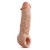 Телесная насадка-удлинитель Intrepid 9.25 Inch Realistic Penis Extender Sleeve - 23,5 см. - Blush Novelties - в Волгограде купить с доставкой
