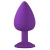 Большая фиолетовая анальная пробка Emotions Cutie Large с голубым кристаллом - 10 см. - Lola Games - купить с доставкой в Волгограде