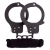 Чёрные наручники из листового металла в комплекте с веревкой BONDX METAL CUFFS LOVE ROPE SET - Dream Toys - купить с доставкой в Волгограде