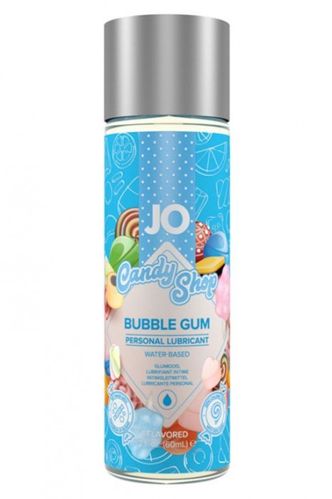 Смазка на водной основе Candy Shop Bubblegum с ароматом жвачки - 60 мл. - System JO - купить с доставкой в Волгограде