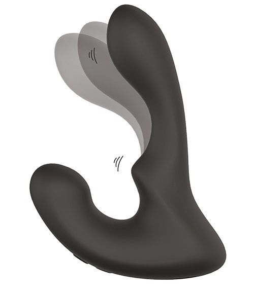 Чёрный массажер простаты с 2 моторами BOOTY ROCKER - Dream Toys - в Волгограде купить с доставкой