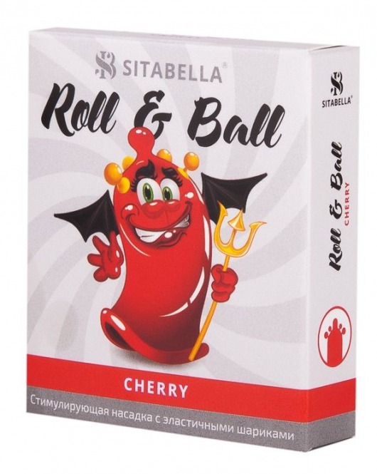 Стимулирующий презерватив-насадка Roll   Ball Cherry - Sitabella - купить с доставкой в Волгограде